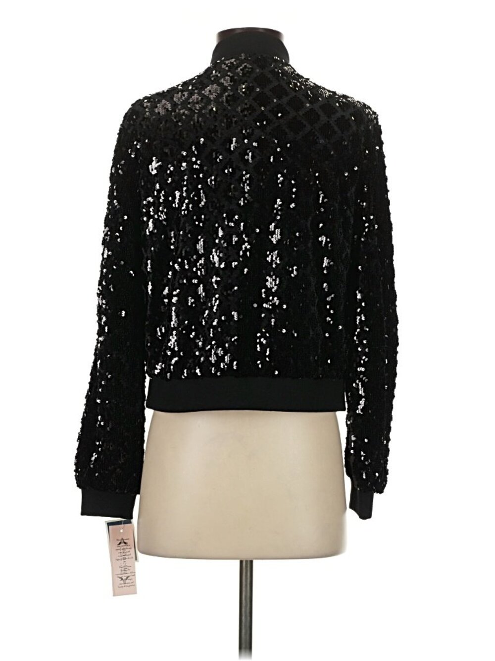 NWT Nanette Lepore Black full sequin team jacket, size Small - Picture 2 of 5